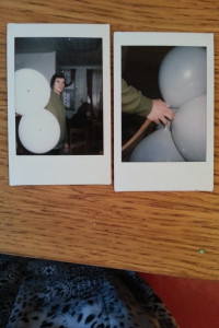 balloons hipster polaroid