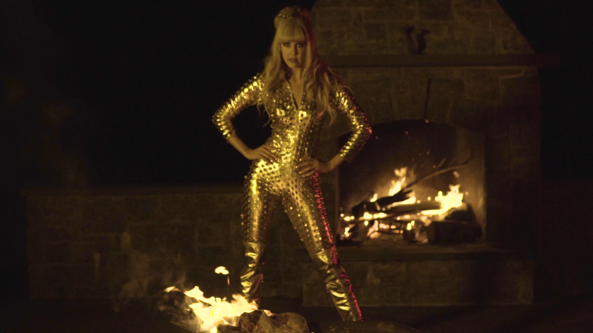 music video fire and gold