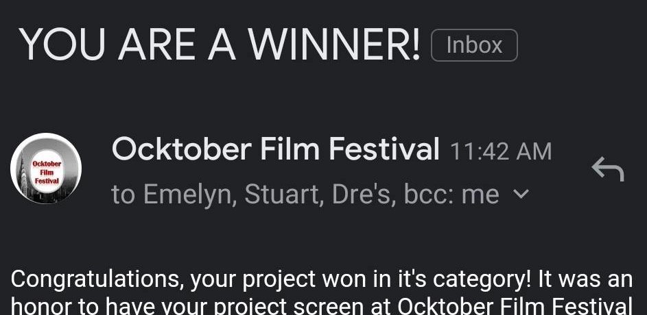 Film Festival Award Win