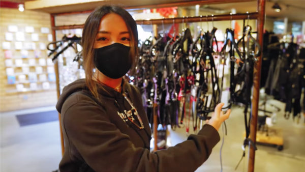 Valkyrae getting her costume for the daywalker music video