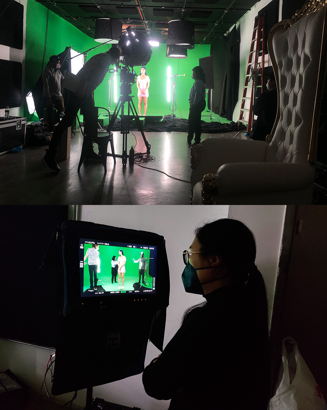behind the scenes Greenscreen shoot asian filmmaker