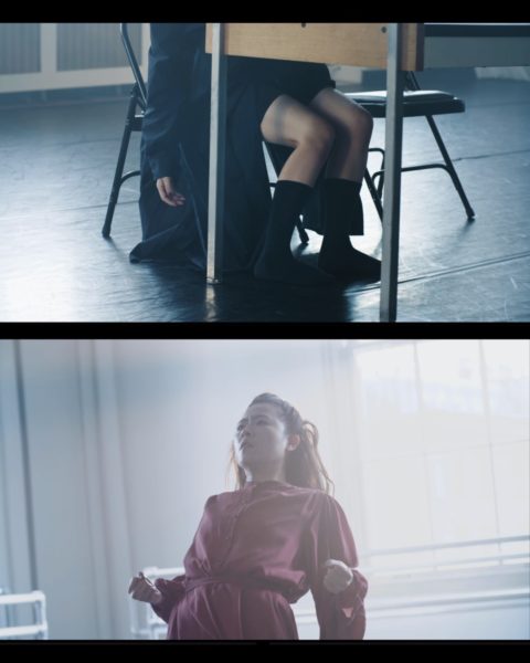 Screenshots of dancer and choreographer Mengchen Liu performing to the song “Footprints” by Adam Maalouf